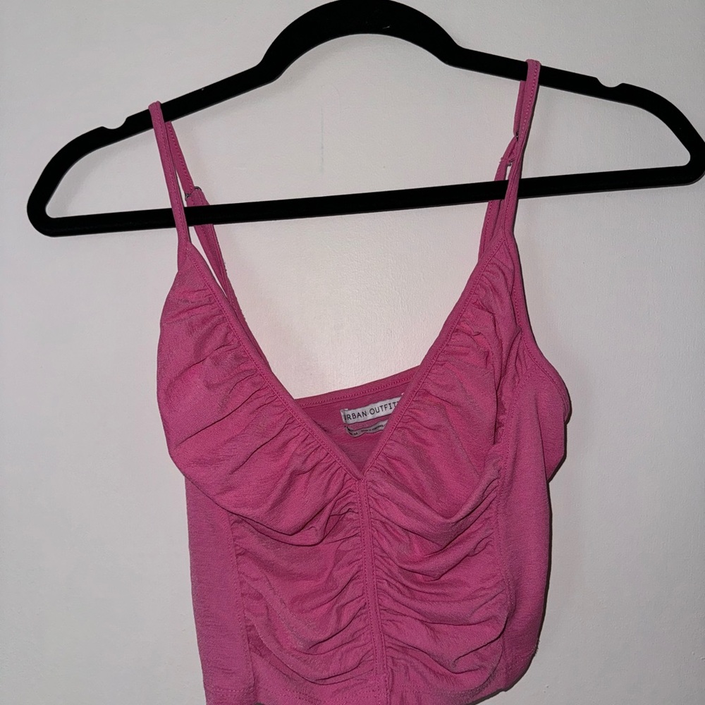 Urban Outfitters pink rouched tank top